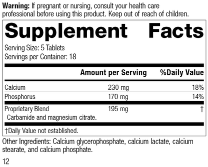 Calsol®, 90 Tablets, Rev 11 Supplement Facts