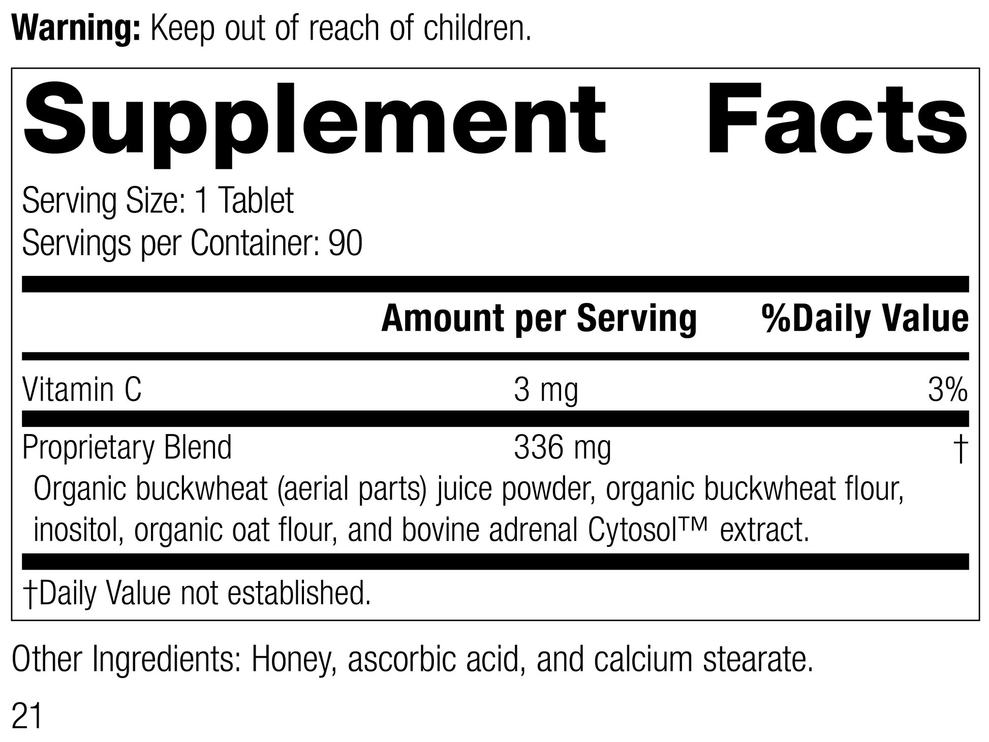 Cyruta®, 90 Tablets, Rev 19 Supplement Facts