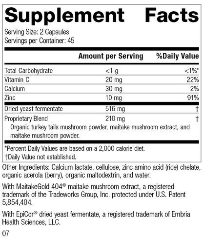 Epimune Complex, 90 Capsules, Rev 06 Supplement Facts