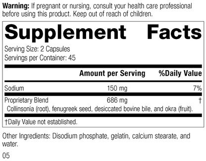 Fen-Cho®, 90 Capsules, Rev 05 Supplement Facts