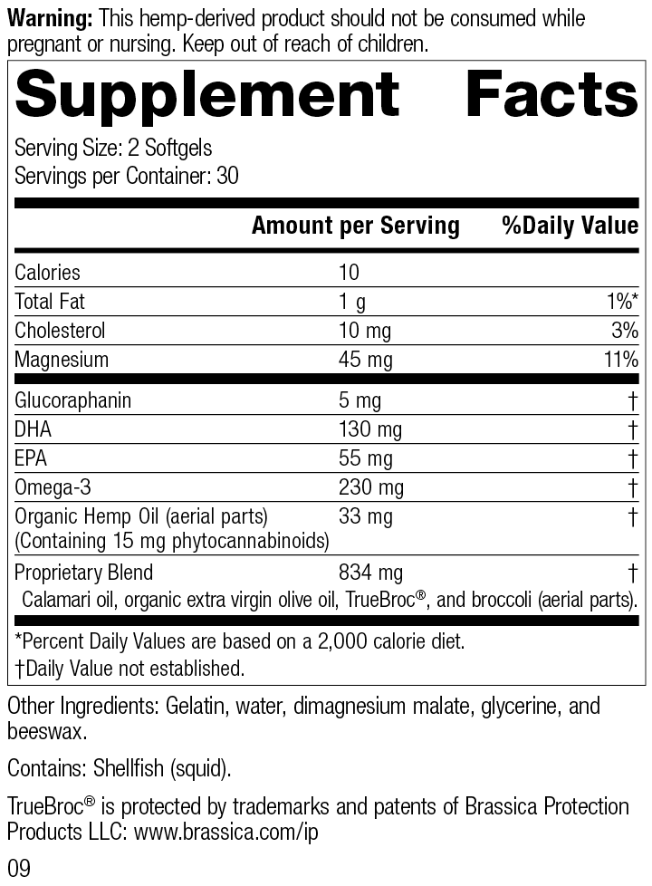 Hemp Oil Complex™, 60 Softgels, Rev 09 Supplement Facts