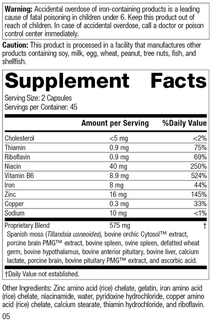 Neuroplex®, 90 Capsules, Rev 05 Supplement Facts