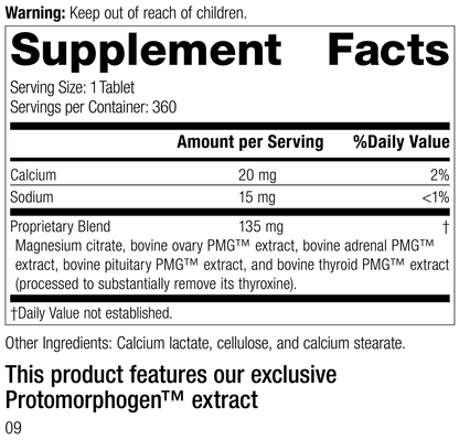 Symplex® F, 360 Tablets, Rev 08 Supplement Facts