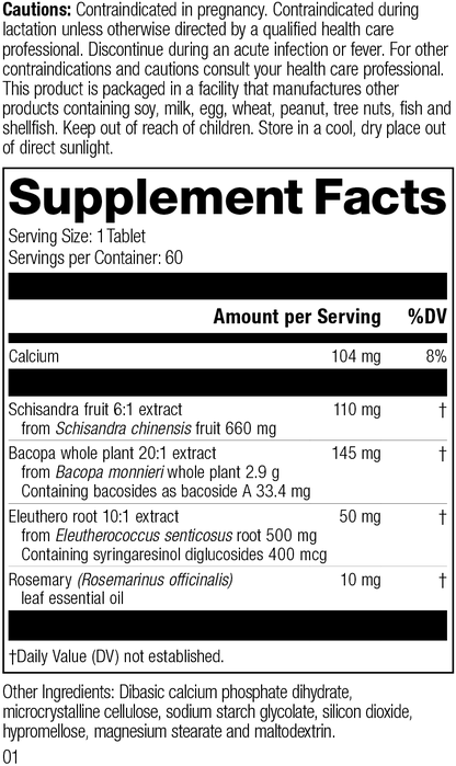 Bacopa Complex, Rev 01 Supplement Facts